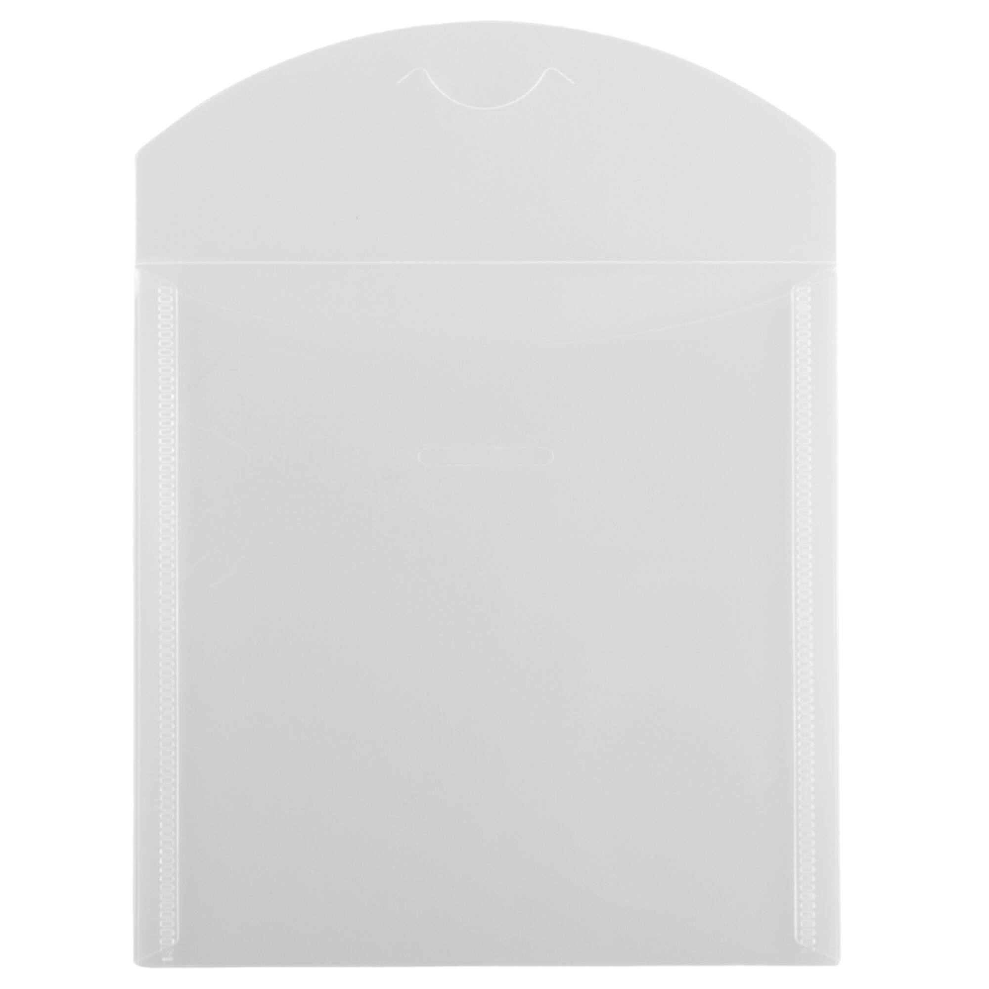 JAM Paper Clear Plastic Tuck Flap Closure 6.125" x 6.125" Square Envelopes, 12ct.